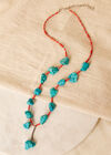 Turquoise Stones Necklace, Blue, large