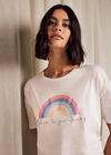 Rainbow Night Dress, White, large