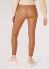 Leather-Look Panel Leggings, Stone, large