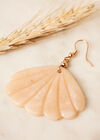 Shell Drop Earrings, Stone, large