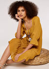 Milkmaid Tiered Dress, Mustard, large
