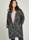 Teal Plaid Coat, Teal, large