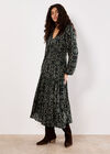 Smock Waist Tiered Dress, Green, large