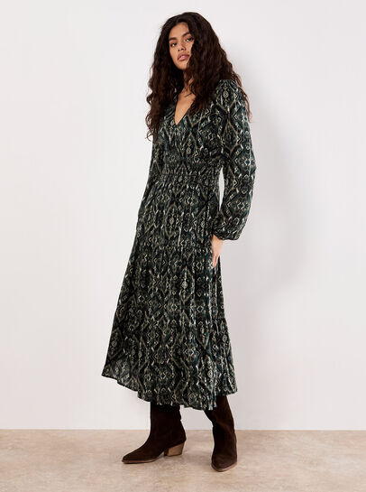 Smock Waist Tiered Dress