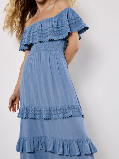 Bardot Lace Detail Maxi Dress