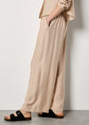 Pinstripe Wide-Leg Trousers, Stone, large