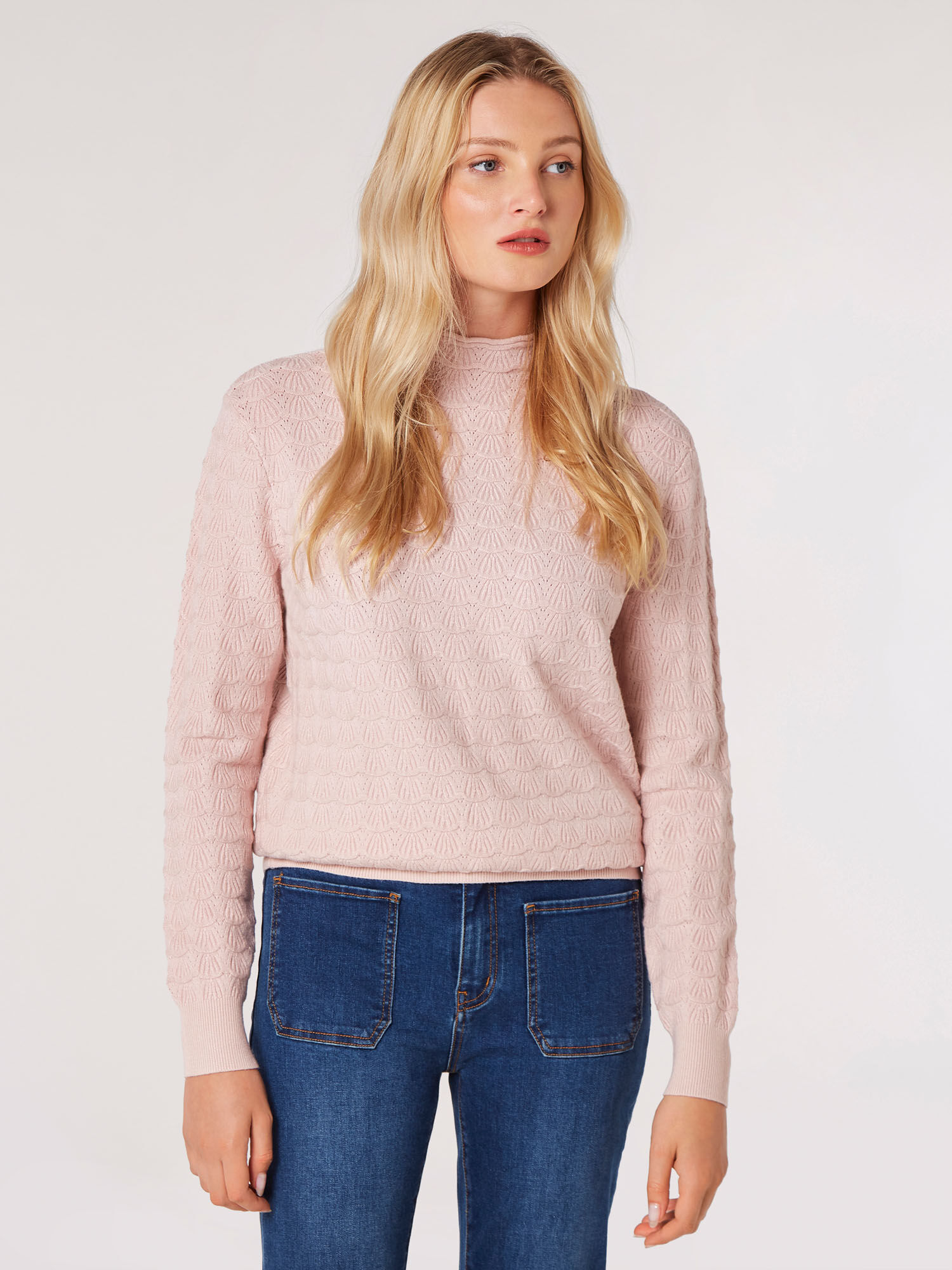 Pink online pointelle jumper
