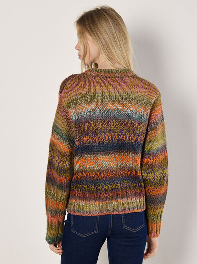 Chunky Knit Tonal Stripe Jumper