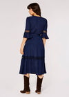 Self Check Crochet Midi Dress, Navy, large