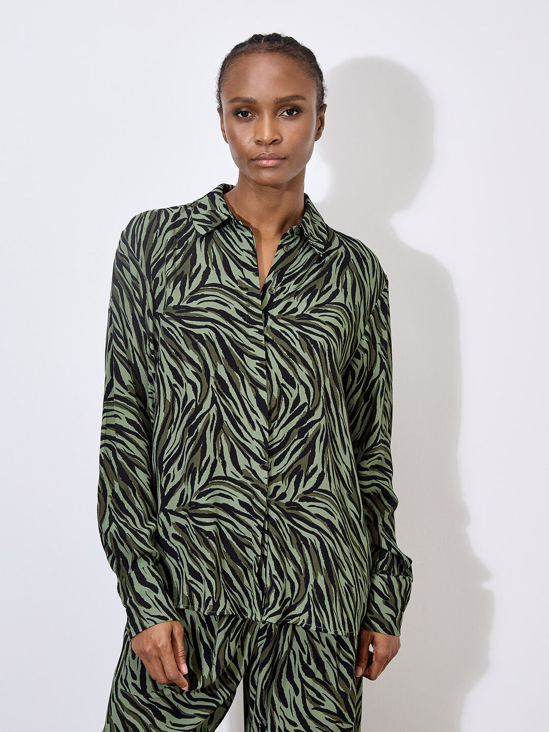 Image of Khaki Zebra Print Co-ord