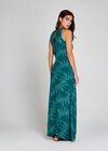 Geo Palm Print Maxi Dress, Green, large