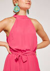 Halter Neck Dress, Fuchsia, large