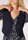 Textured Tailored Waistcoat, Navy, large