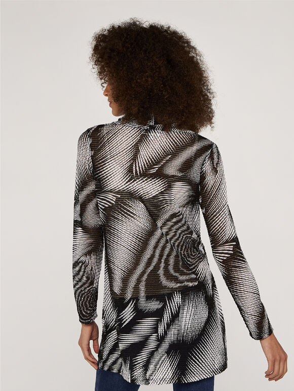 Abstract Mesh Top, Black, large