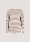 Soft Slub Jersey Stripe Top, Pink, large