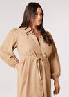 Curve Shirt Maxi Dress, Stone, large