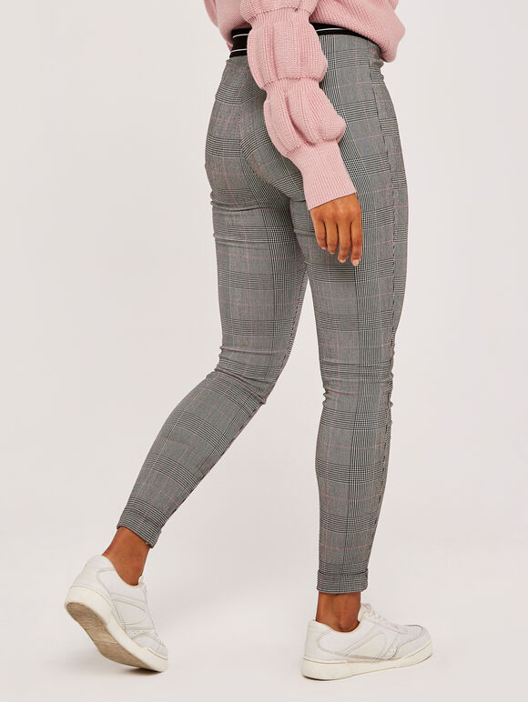 Heavy Check Sporty Band Legging, Pink, large