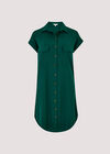 Shirt Mini Dress, Green, large