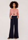 Textured Oversized Necklace Top, Pink, large