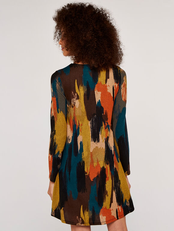 Paintstroke Dress, Mustard, large