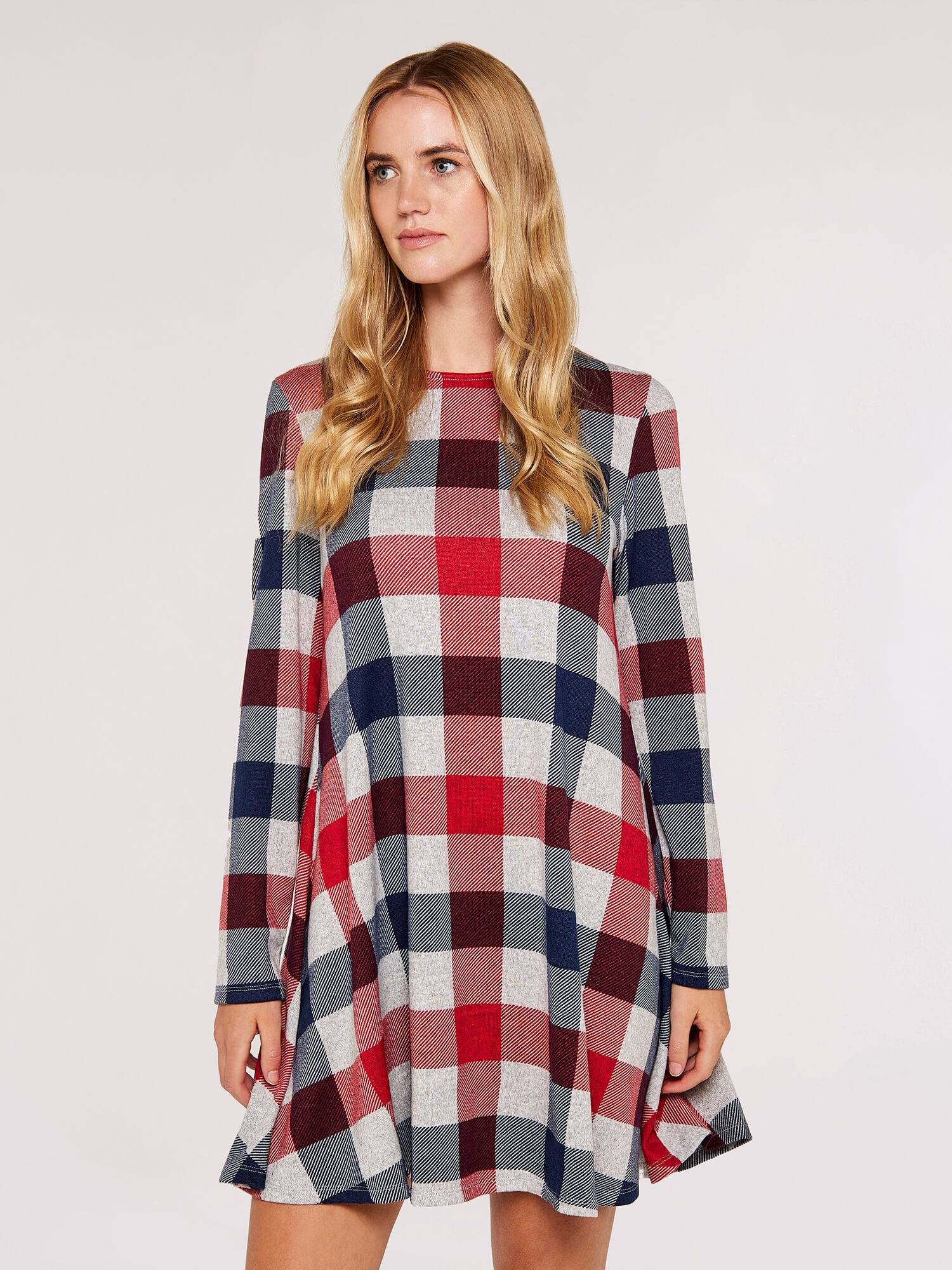 Checked Swing Dress