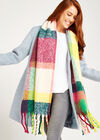 Multi Plaid Chunky Scarf, Assorted, large