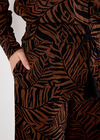 Leaf Linen Blend Wide Leg Trousers, Brown, large