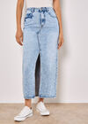 Amara Denim Maxi Skirt, Sky Blue, large