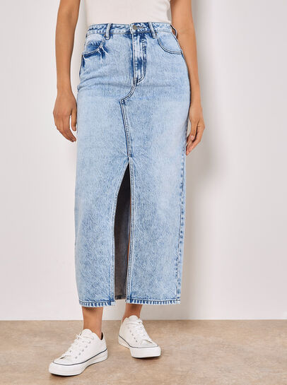 Amara Denim Maxi Skirt