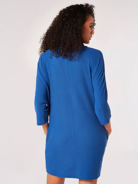 Soft Touch Cocoon Mini Dress, Blue, large