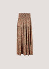 Ditsy Floral Tiered Maxi Skirt, Khaki, large