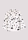 Paint Stroke Print Utility Shirt, Black, large