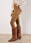 Suedette Leggings, Brown, large