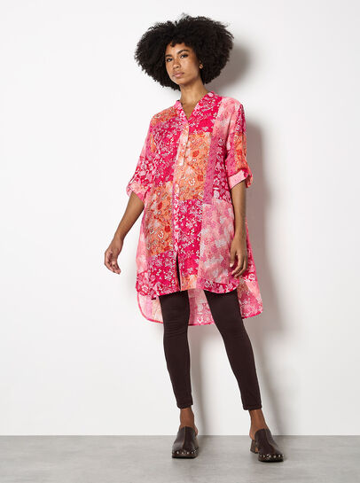 Folk Patchwork Tunic Top