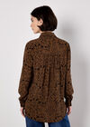 Art Deco Paisley Print Shirt, Rust, large