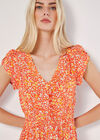 Ditsy Floral Maxi Dress, Orange, large