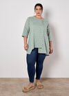 Irregular Spot Asymmetric Wrap Top, Mint, large