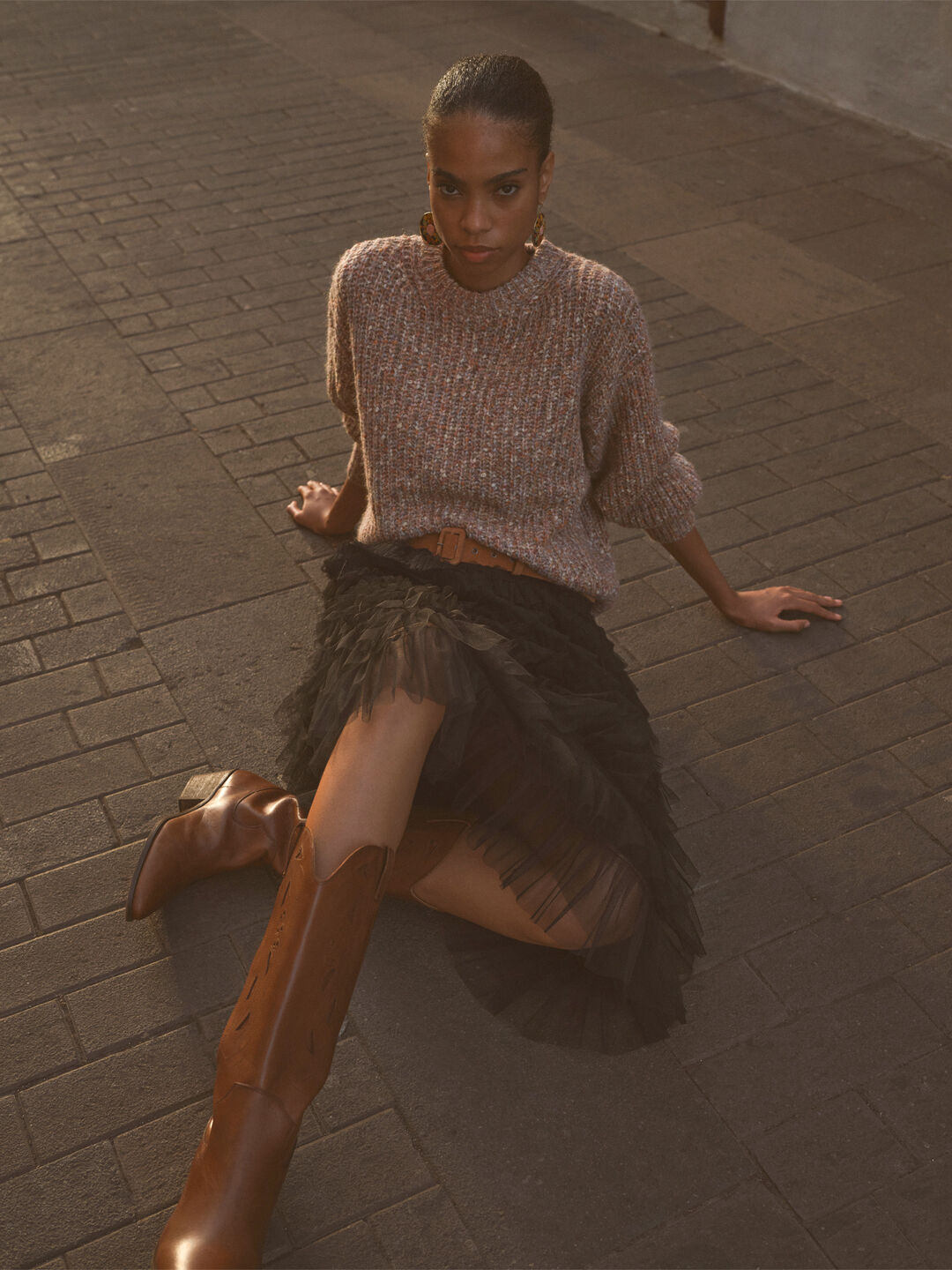 Image of Tall Leather Cowboy Boots