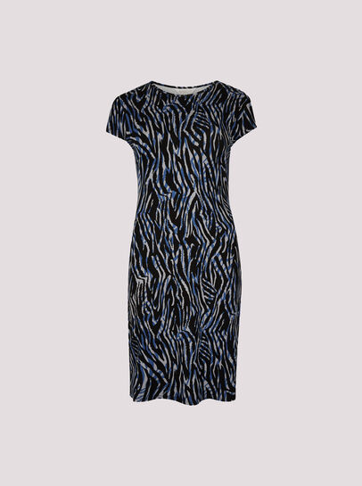 Abstract Stripe Fitted Mini Dress