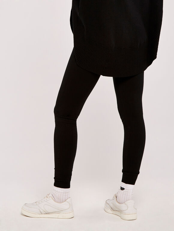 Cosy Knitted Legging, Black, large