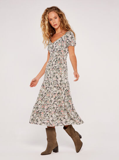 Ditsy Tiered Dress