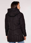 Hooded Puffer Jacket, Black, large