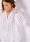 Self Stripe Shirt, White, large