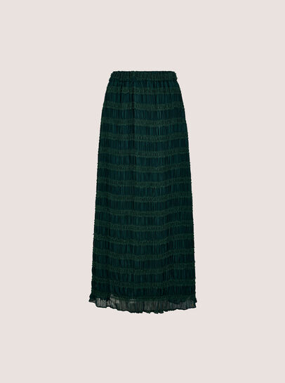 Ruched Chiffon Maxi Skirt