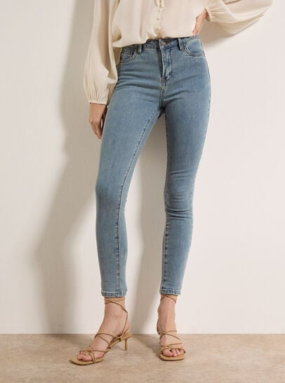 Sienna Slub Skinny-Fit Jeans