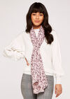 Leopard Print Scarf, Pink, large