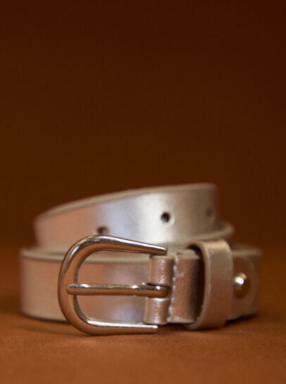 Thin Leather Buckle Belt