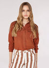 Utility Slub Shimmer Shirt, Rust, large