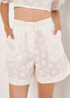 Daisy Mesh Shorts, Cream, large