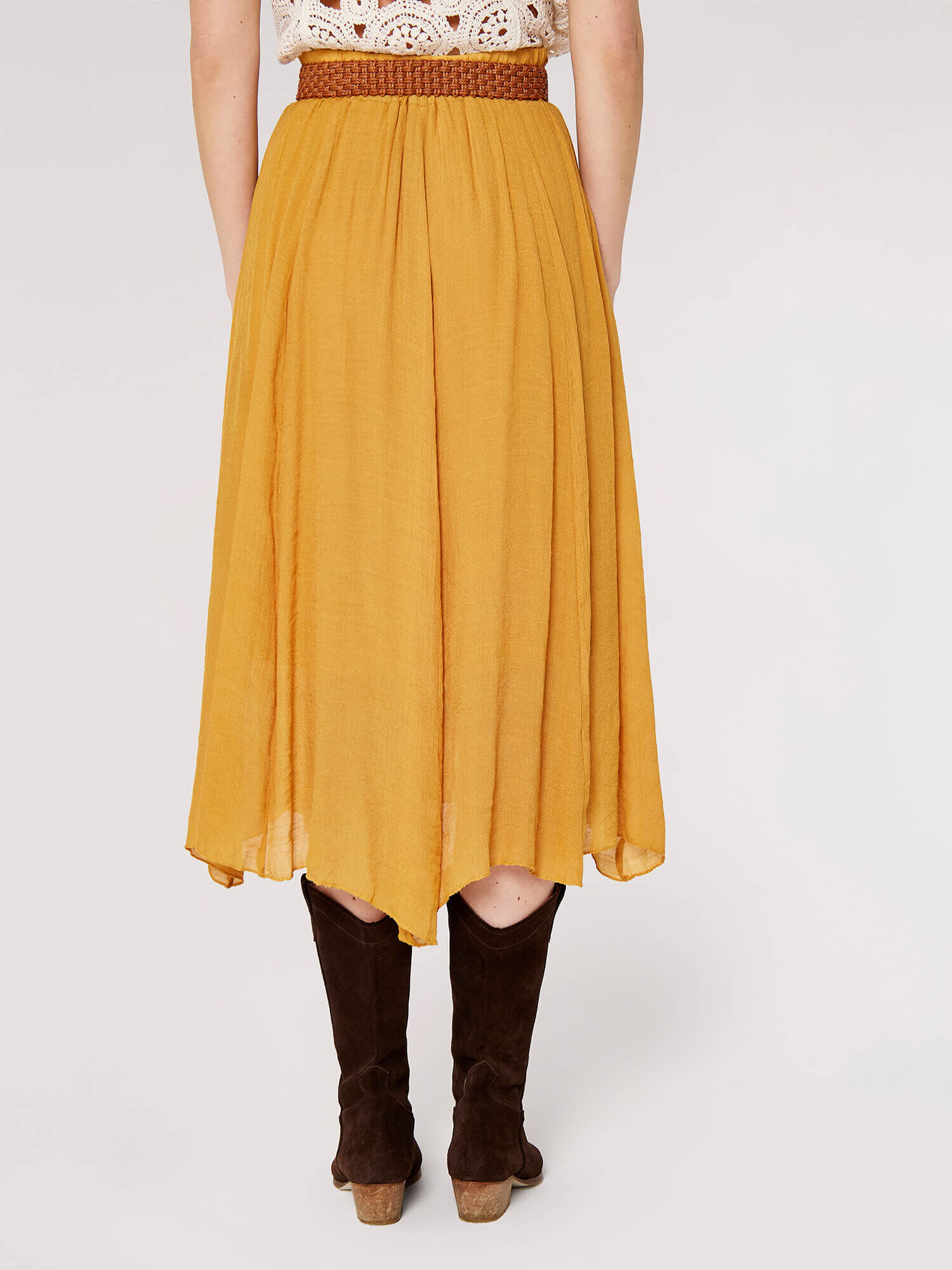 Mustard gold skirt top